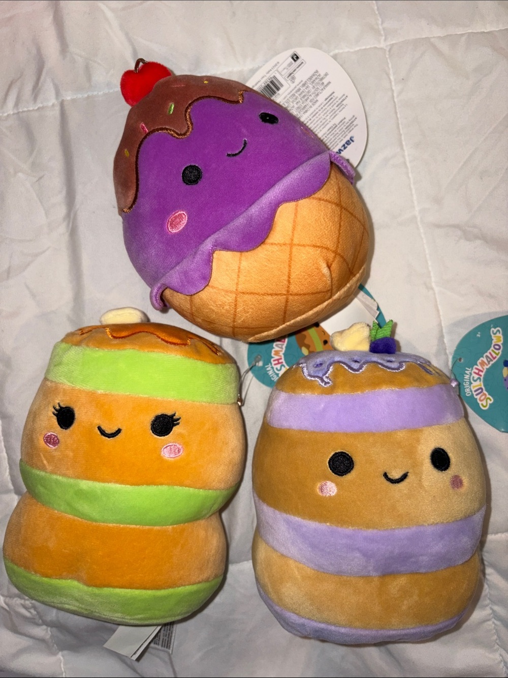 Squishmallows Plush Dessert/pancakes bundle trio plush toys collectibles food
